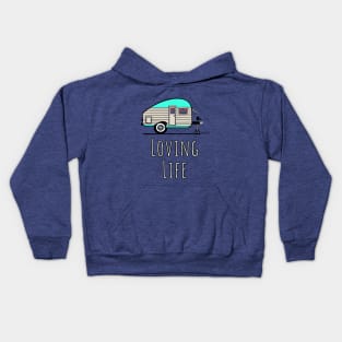 Camping Life Tshirt Vintage Camper LOVING LIFE gift Kids Hoodie